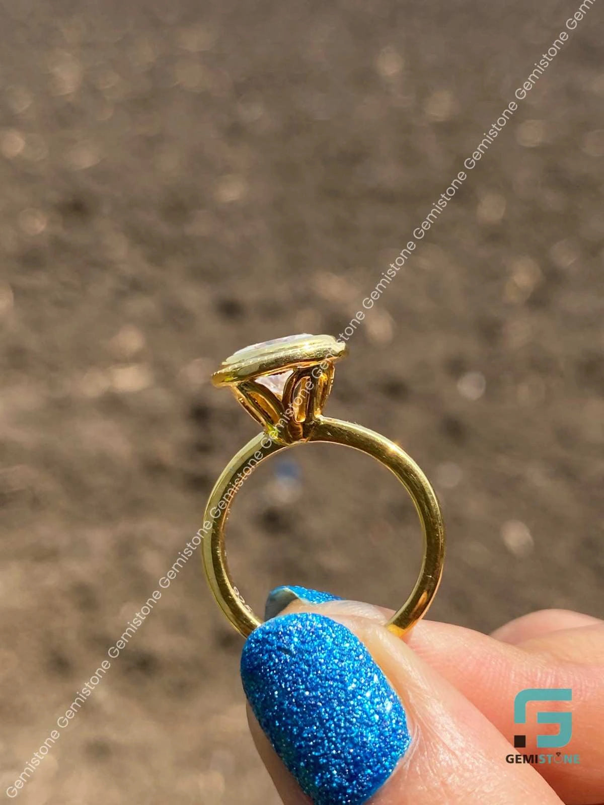 Moissanite Tulip Setting Ring