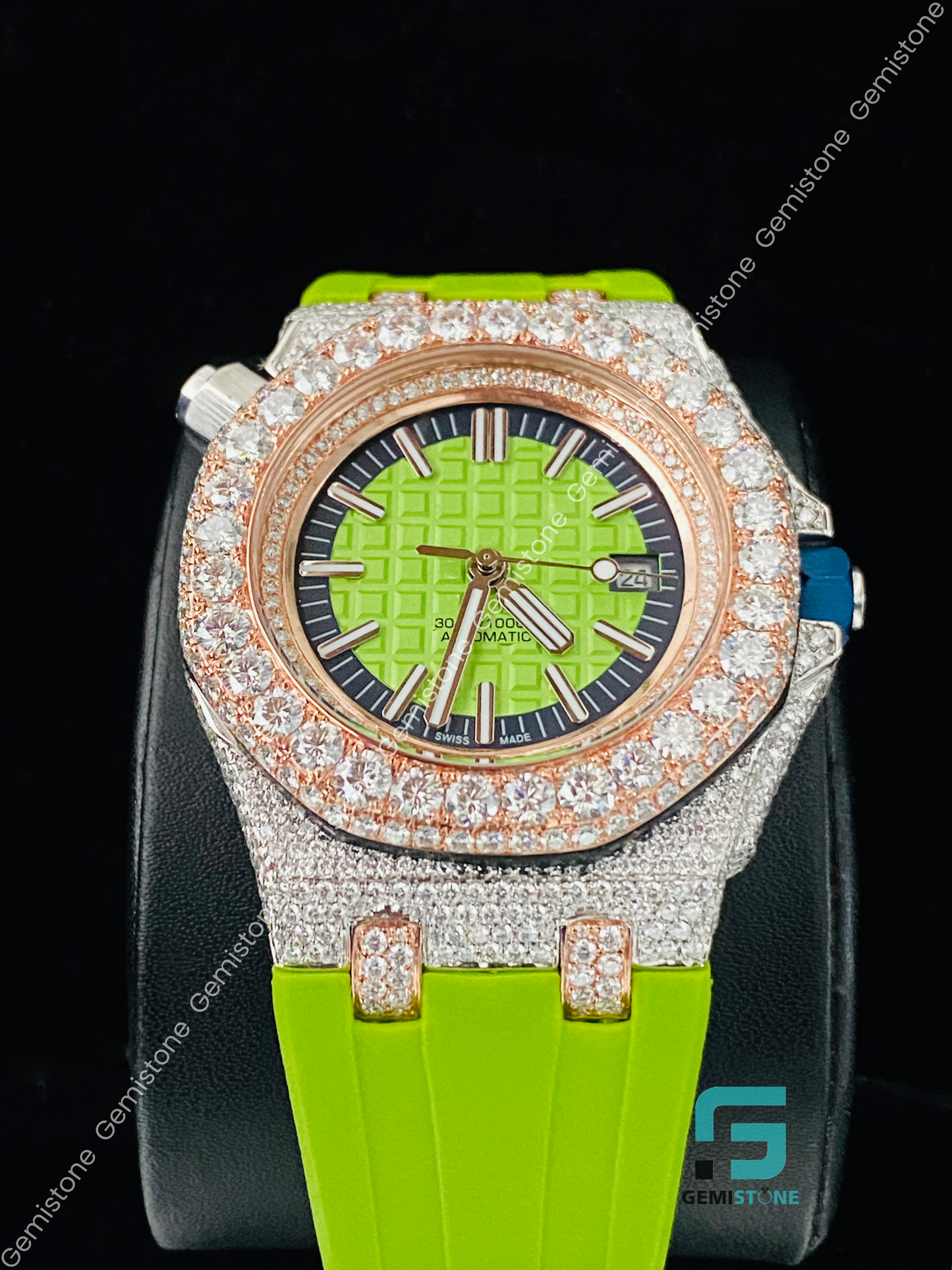 Moissanite Wrist Luxury Watch for Men_s