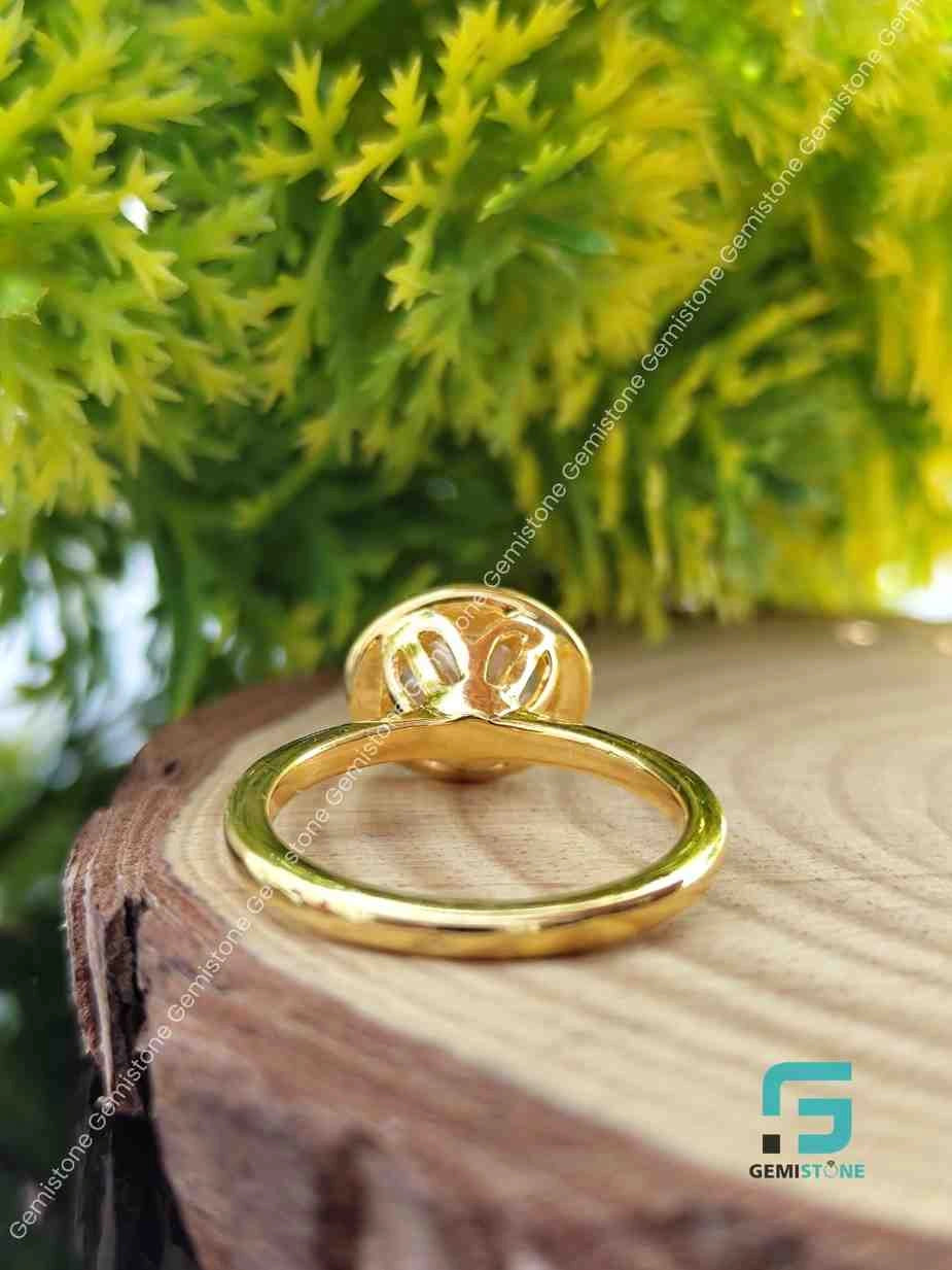 Moissanite Yellow Gold Ring