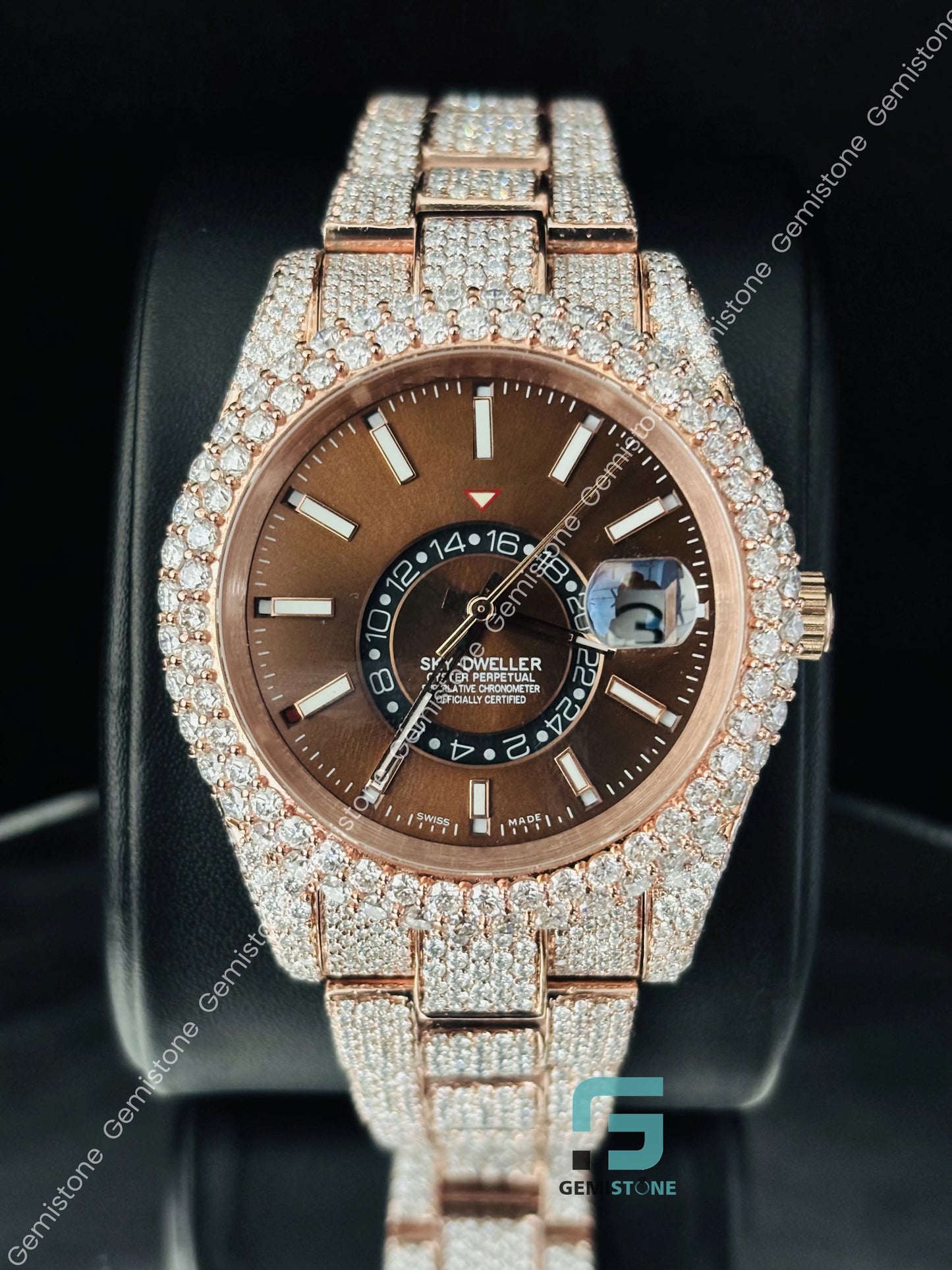 Moissanite diamond Studded Watch