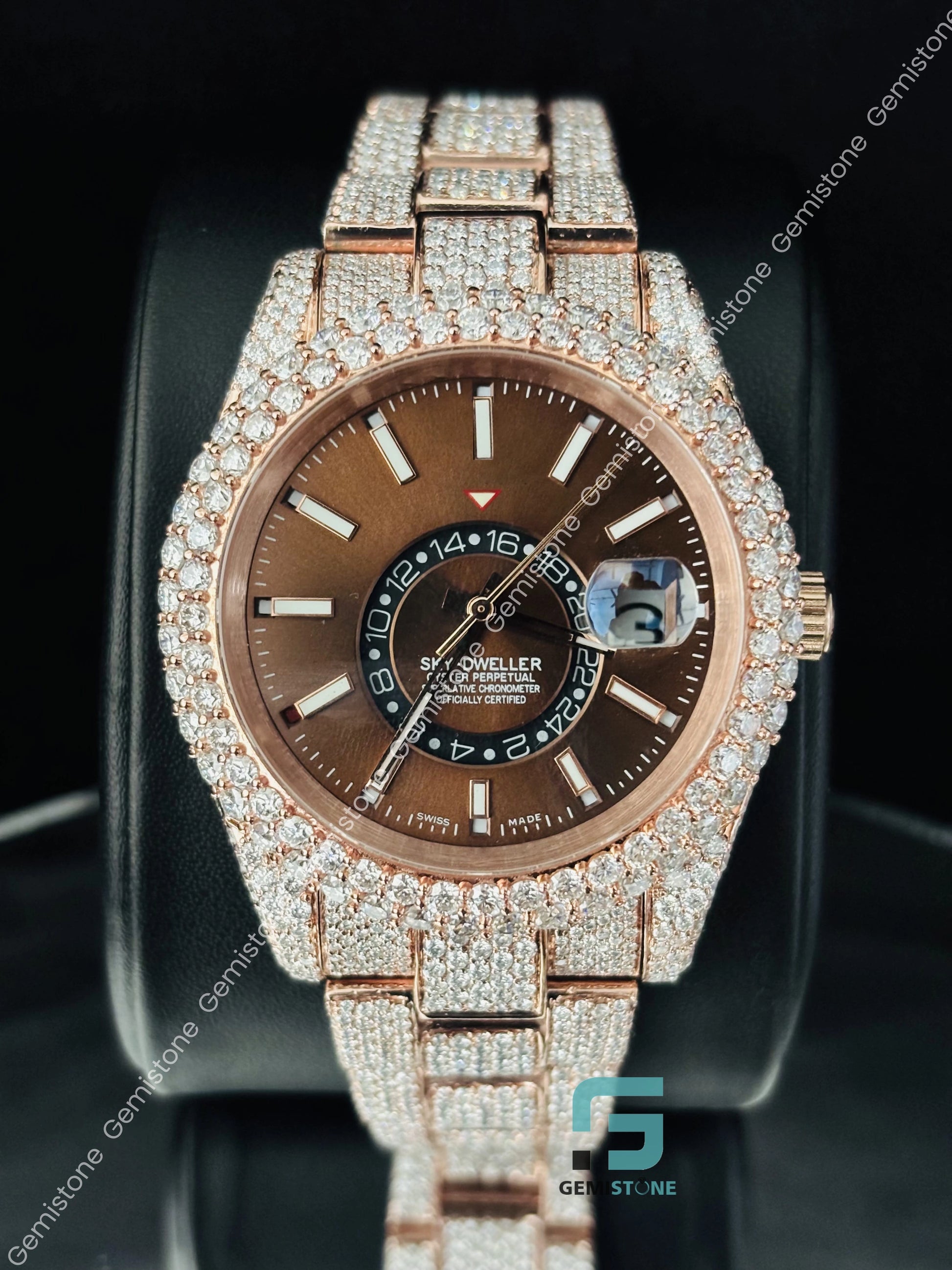 Moissanite diamond Studded Watch