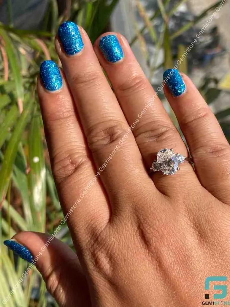 Moisssanite Three Stone Ring