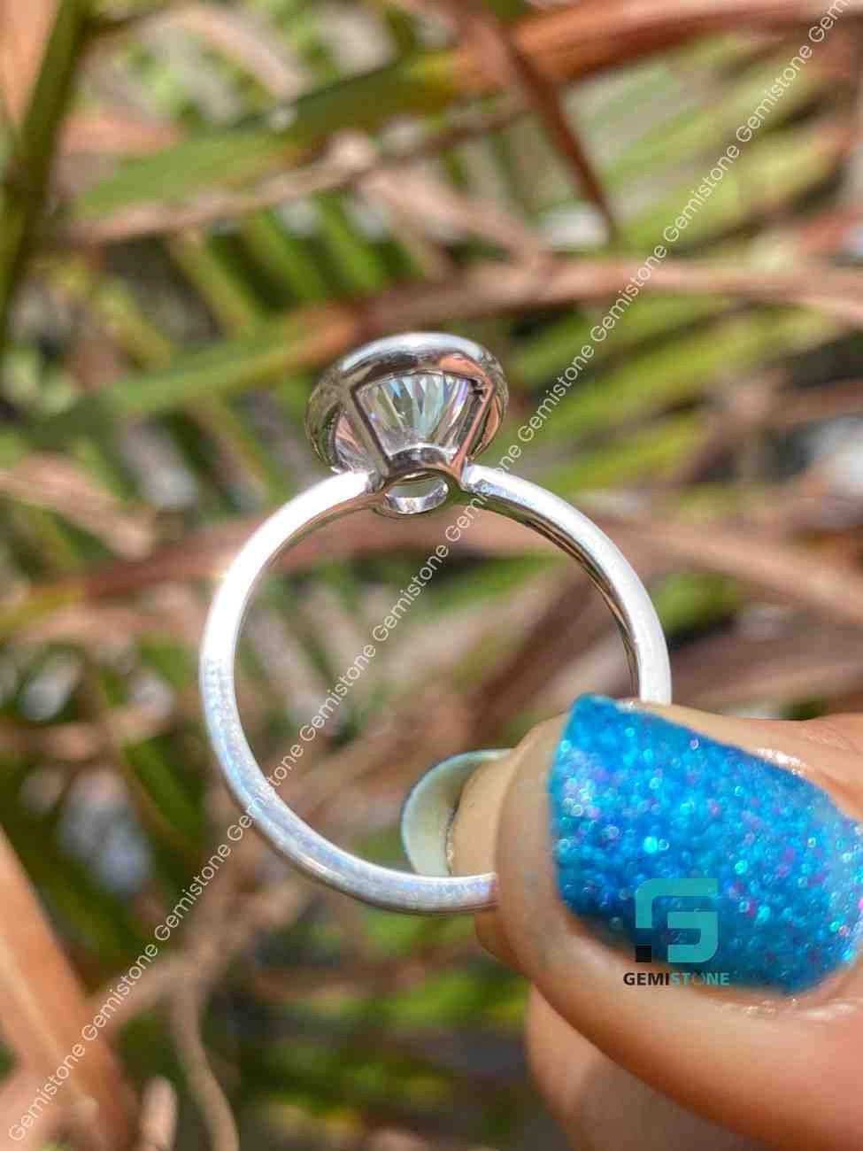 Oval Cut Solitaire Promise Ring