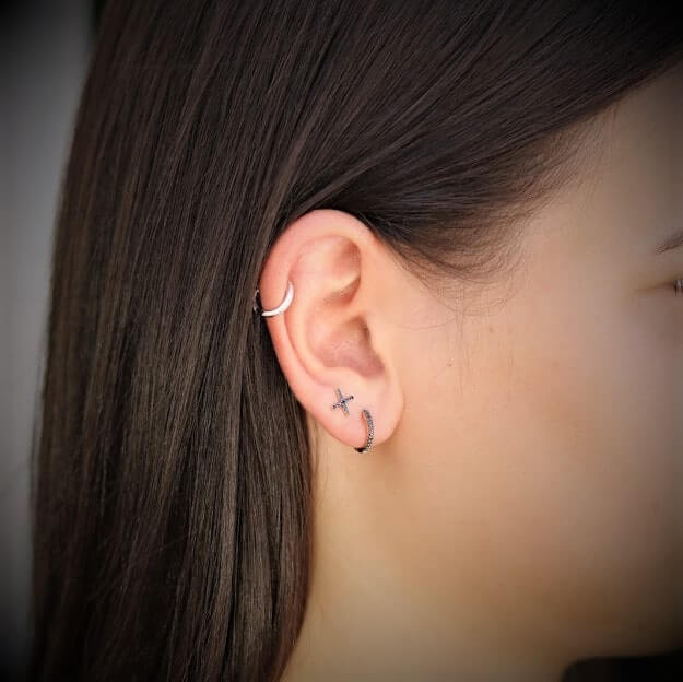 Black Diamond X Stud Earrings