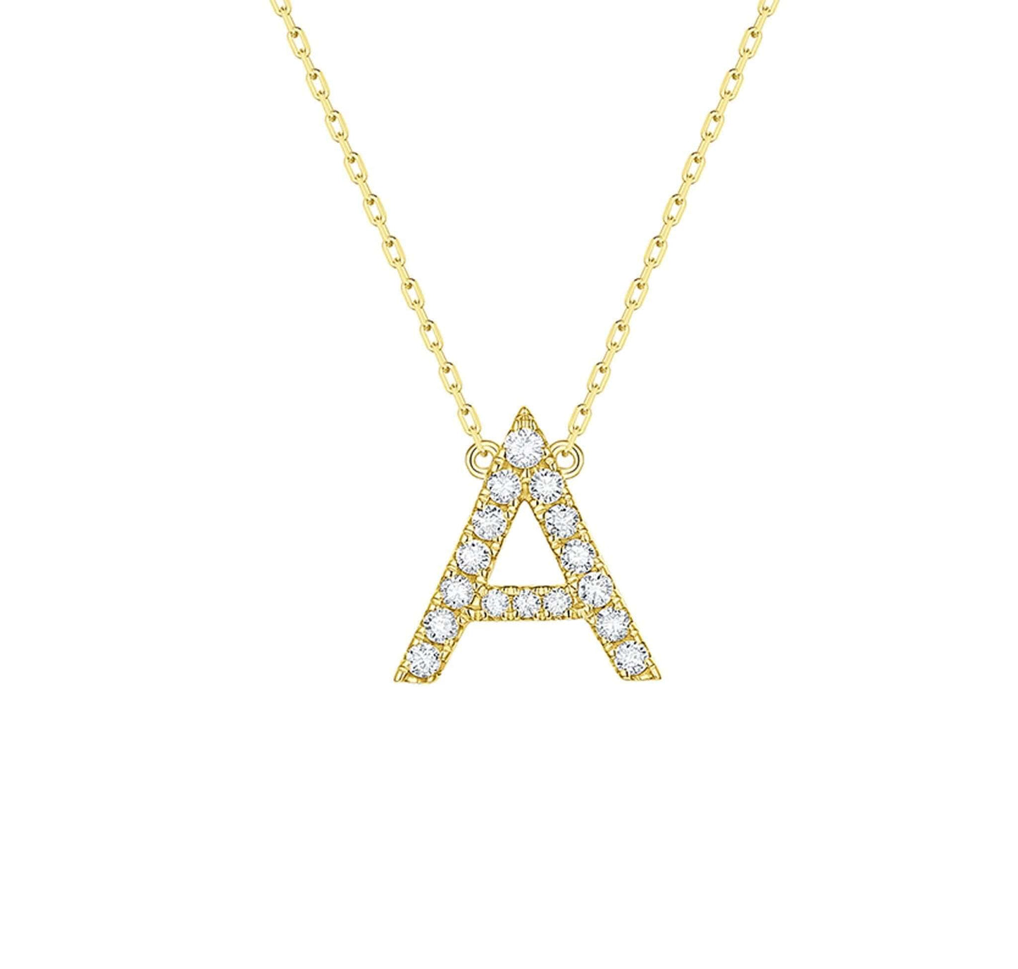 Personalized-Letter-Diamond-Necklace-A-Letter-in-Yellow-Gold