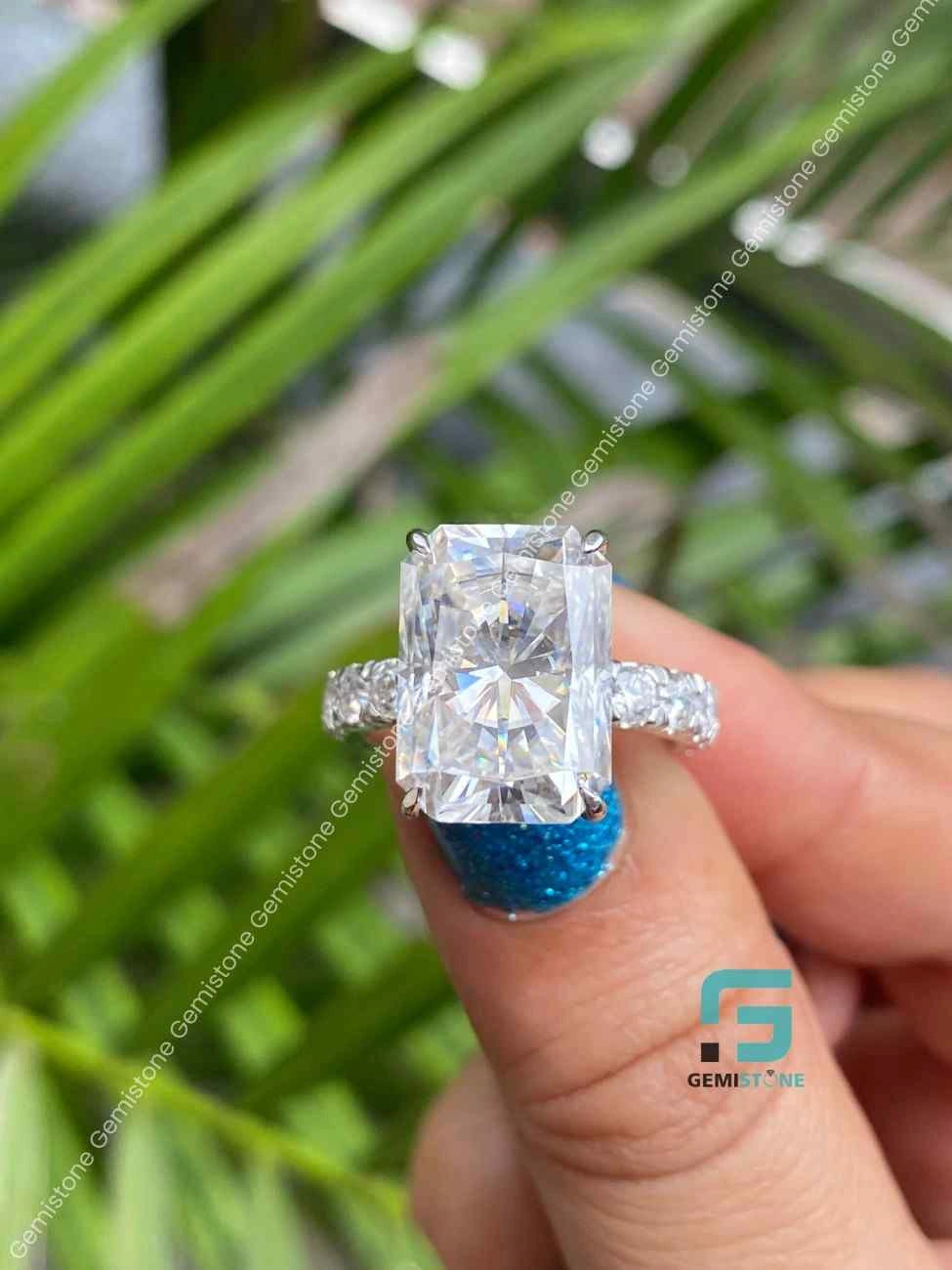 Radiant Cut Moissanite Ring