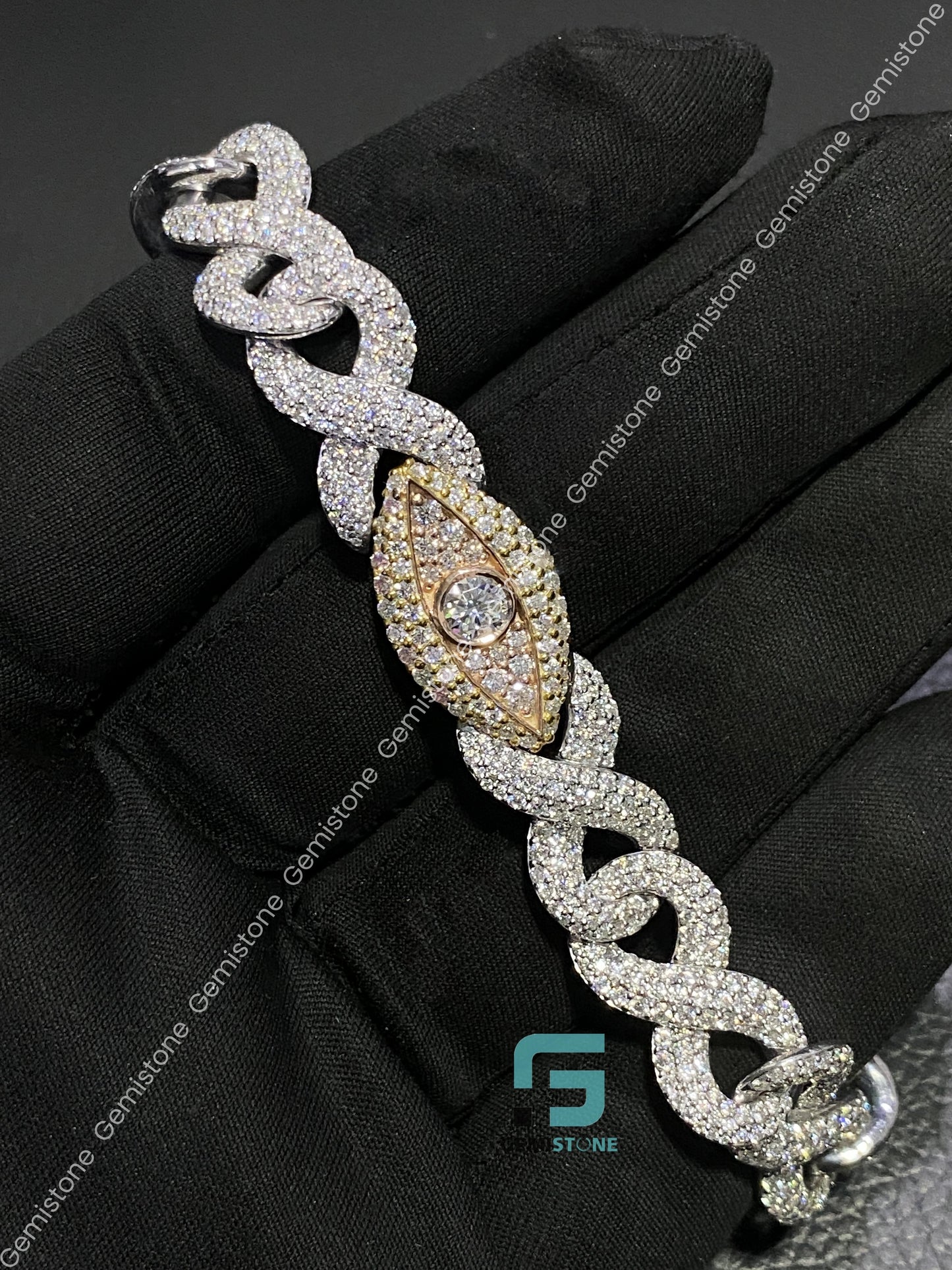 Rapper Infinity Moissanite Bracelet