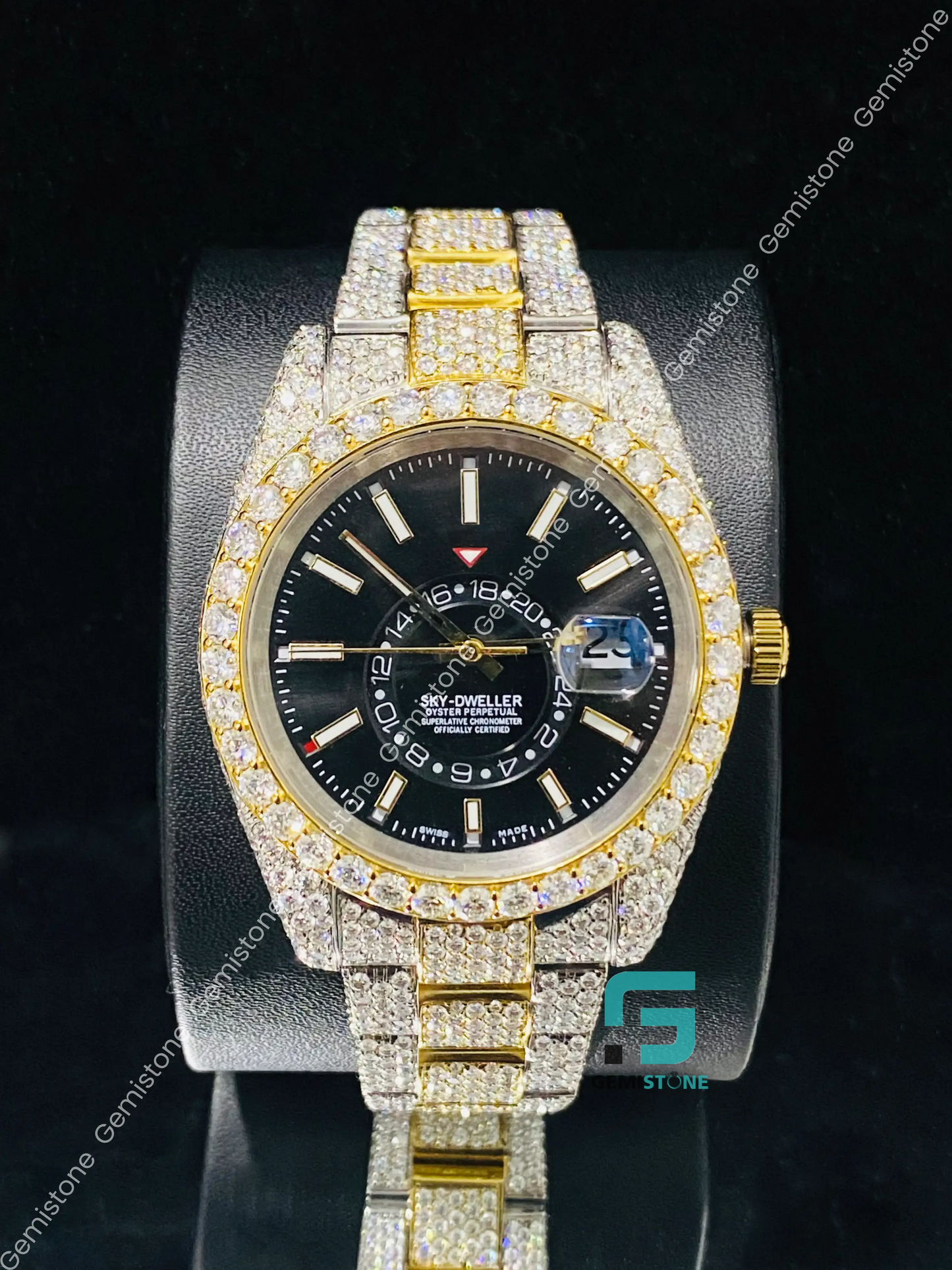Rapper_s_Two_Tone_Sky_Dweller_Moissanite_Watch