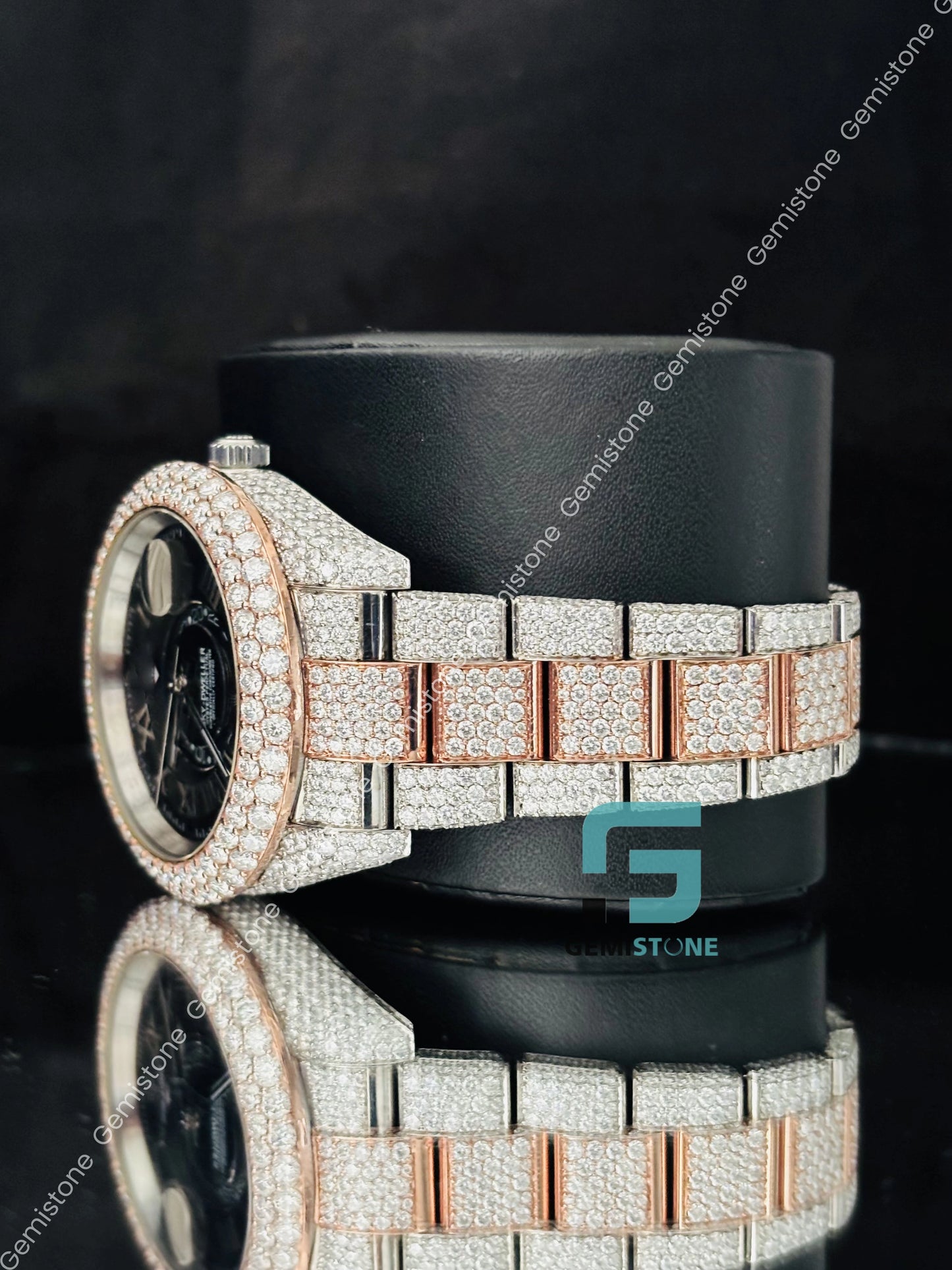 Rolex Moissanite Sky Dweller Iced Out Watch