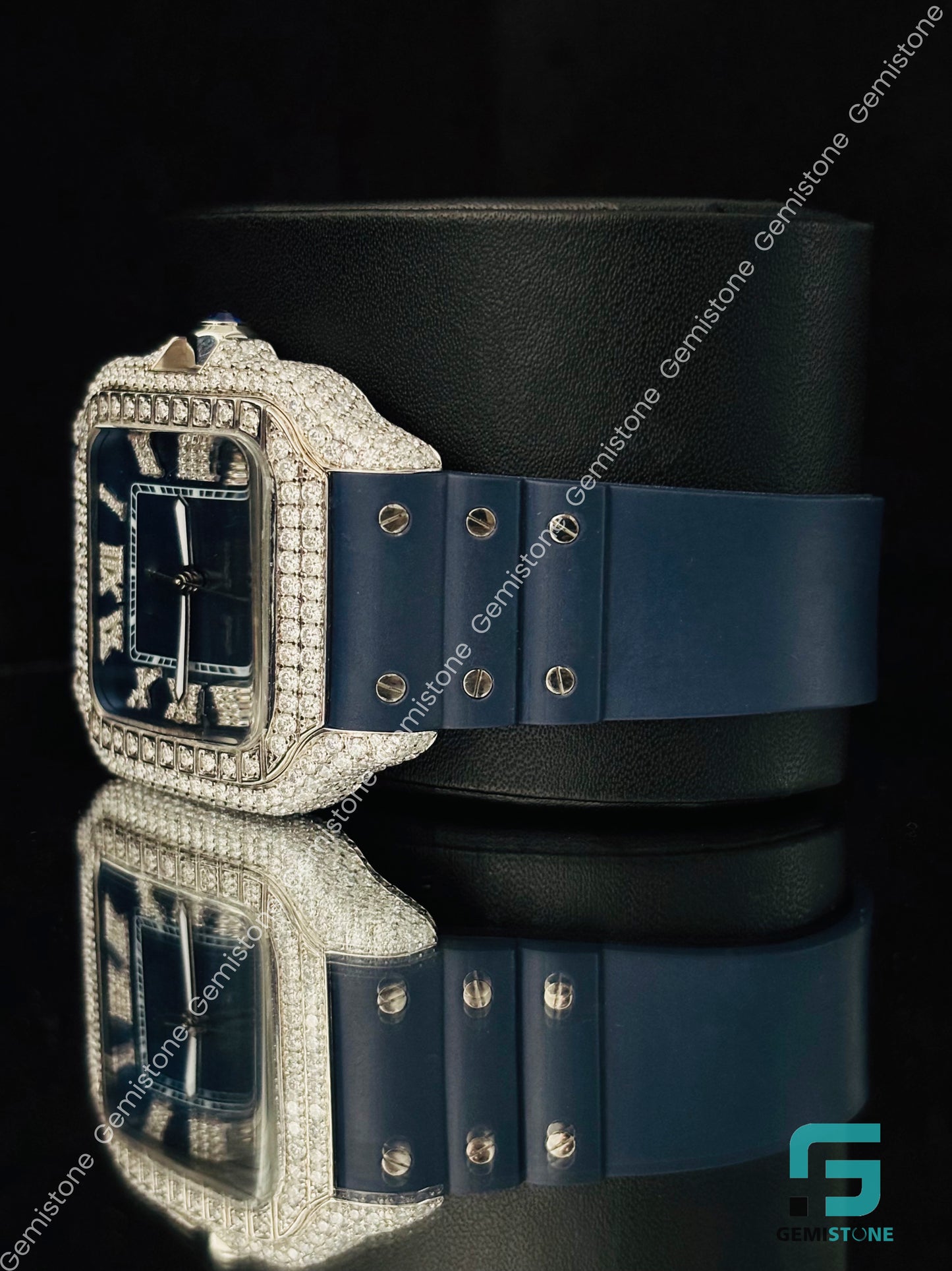 Roman Number Moissanite Ice out Watch