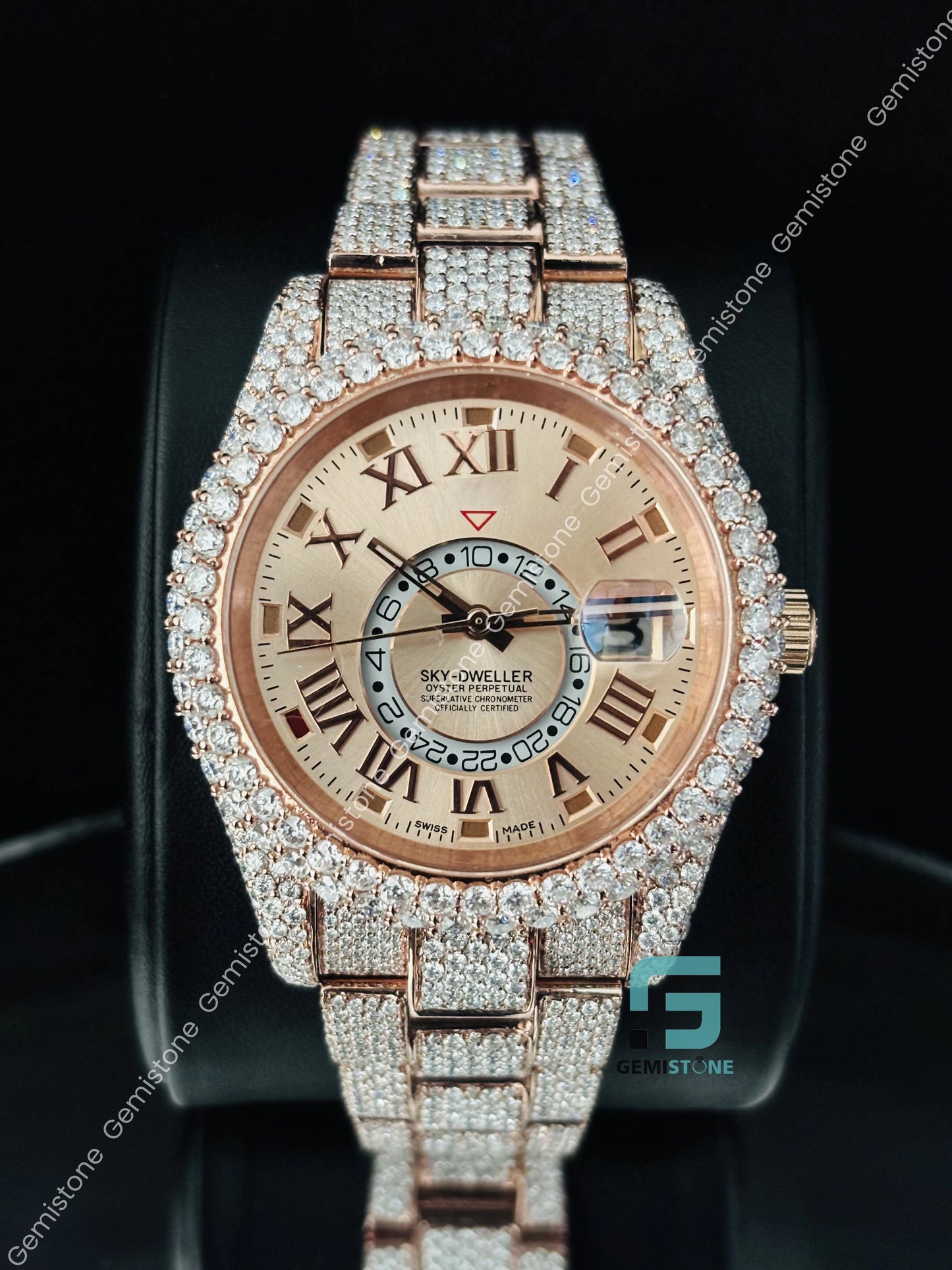 Roman Number Moissanite Luxury Watch