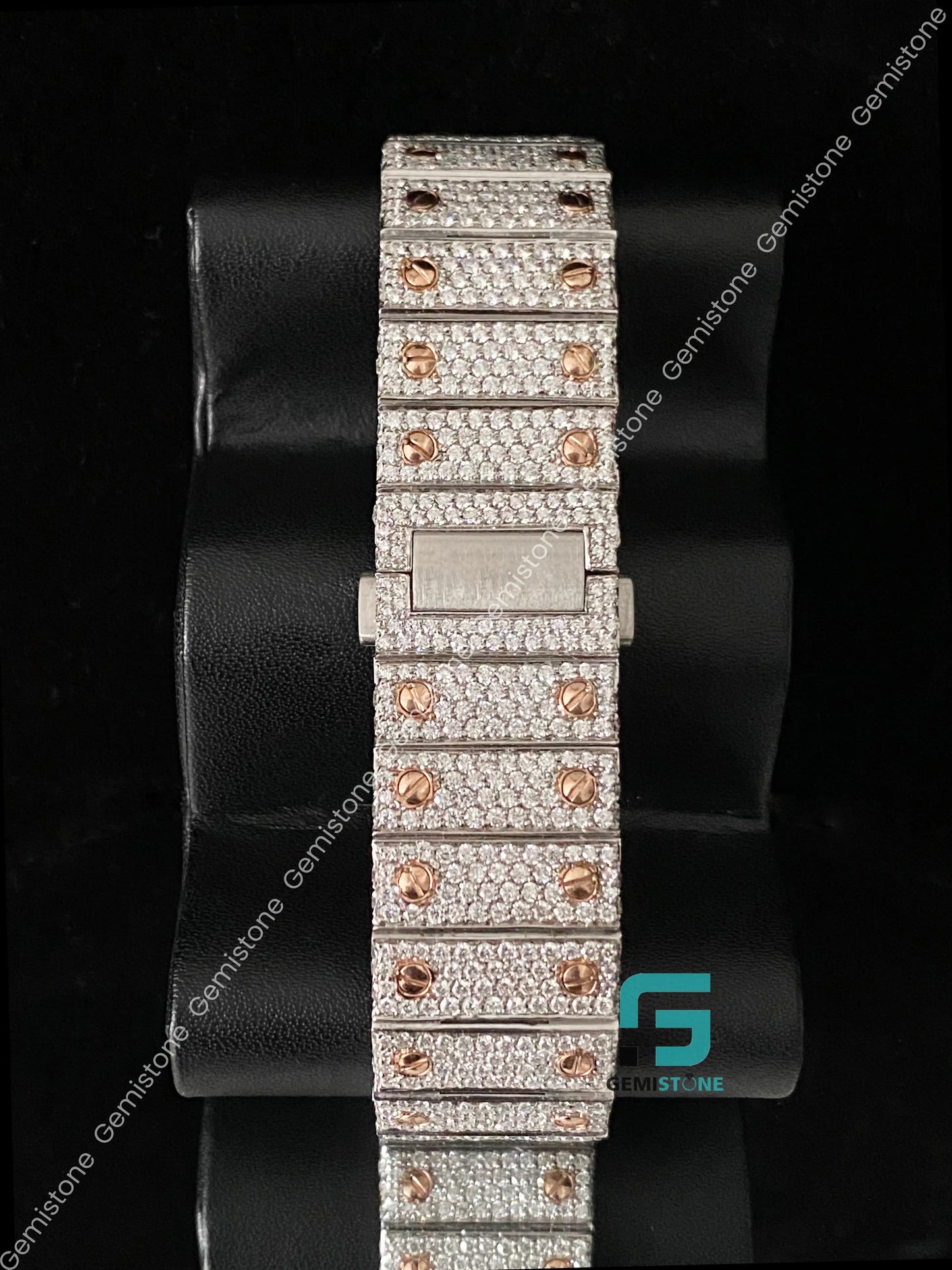 Rose Gold Plated Moissanite Watchs