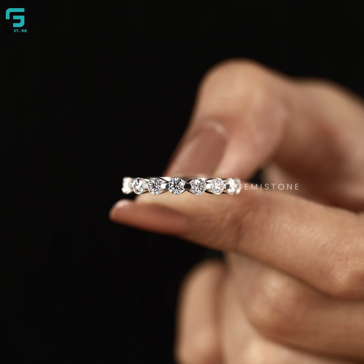 Round Lab Grown Diamond Wedding Band For Women