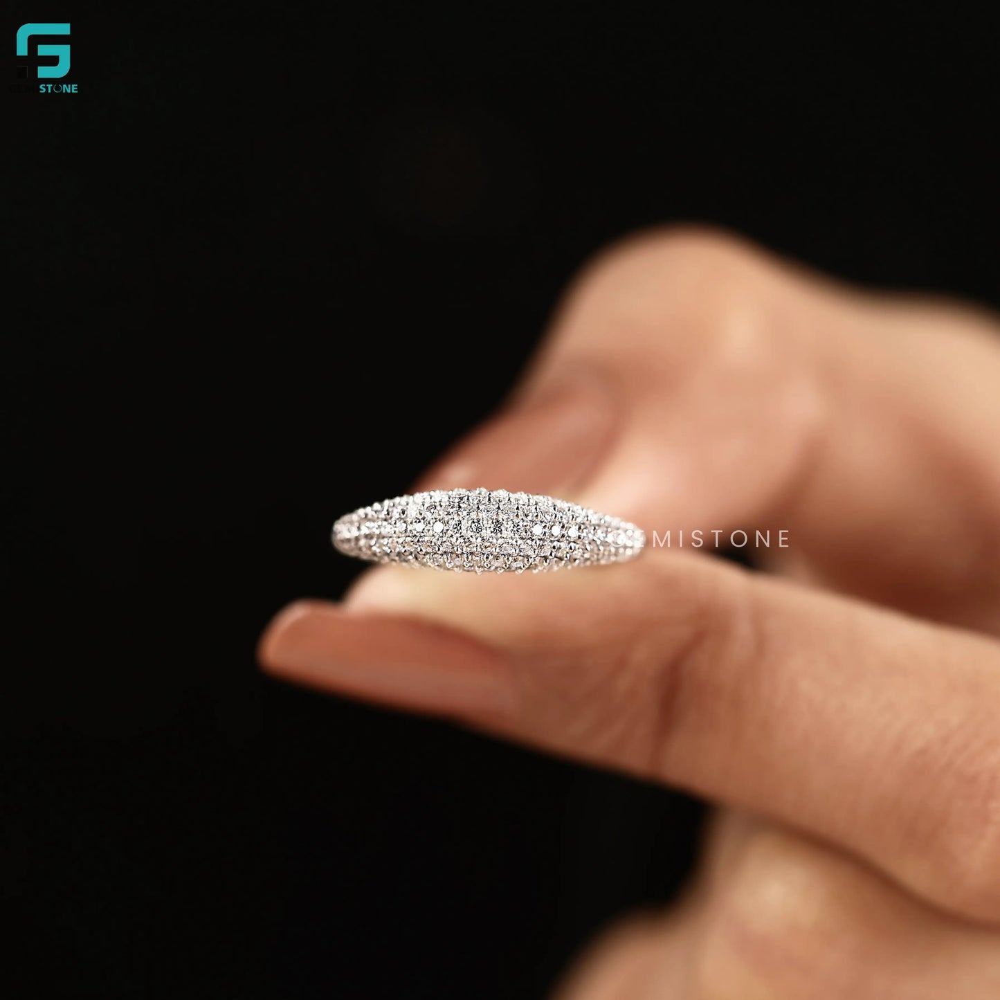 Signet Lab Diamond Wedding Band For Women