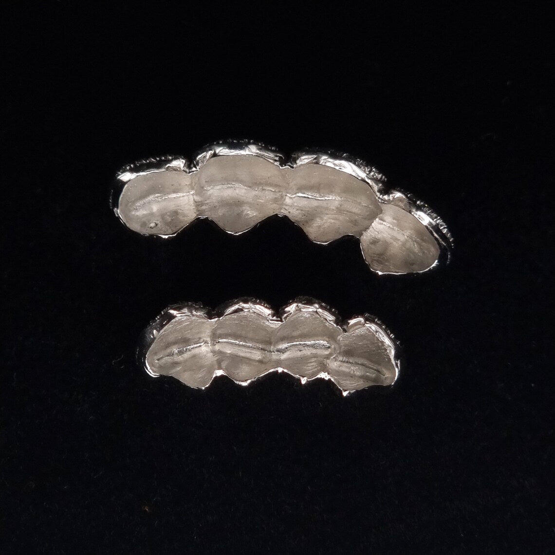 Custom 4 On 4 VVS Moissanite Bust Down Diamond Grillz