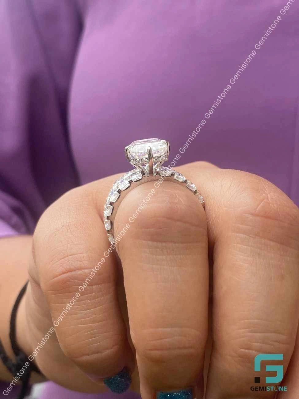 Solitaire Emerald Cut Bridal Set