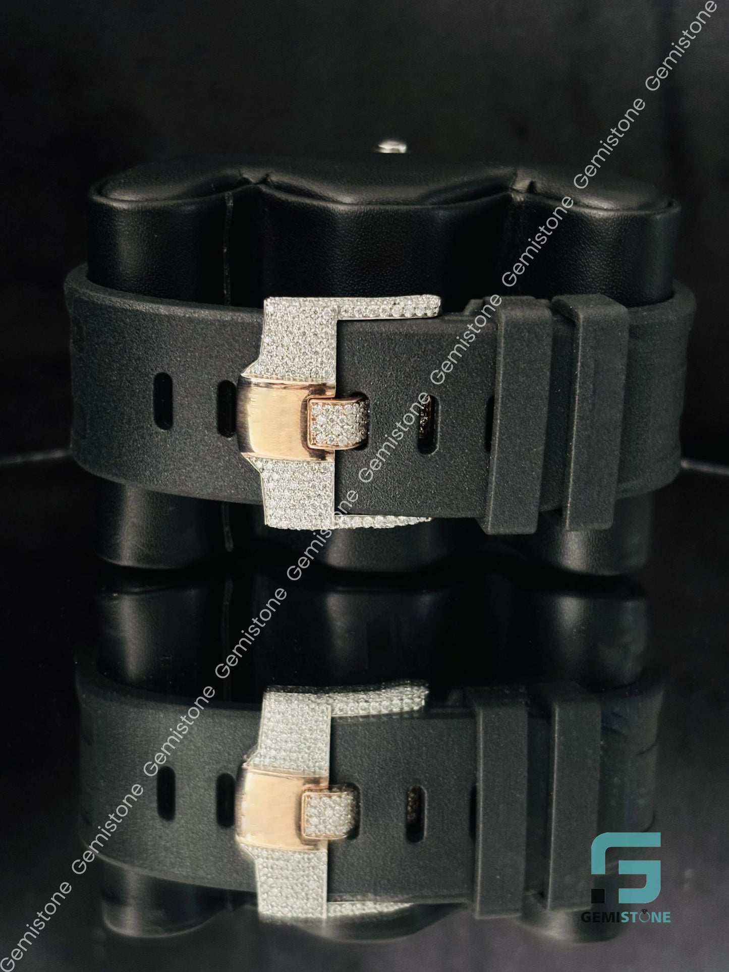 Stainless Steel Bust Down Moissanite Watch