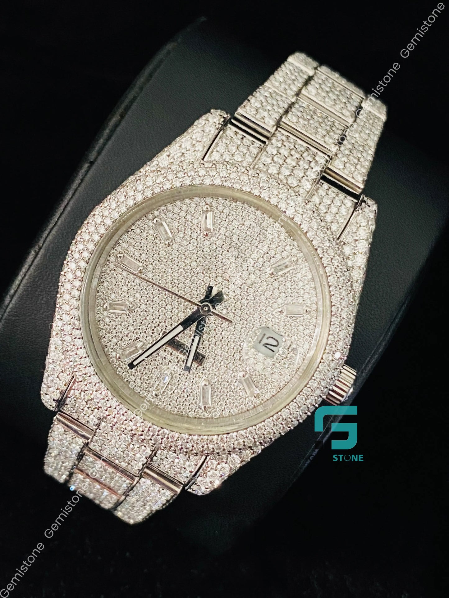 Stainless Steel Moissanite Diamond Fully Ice Out Watch