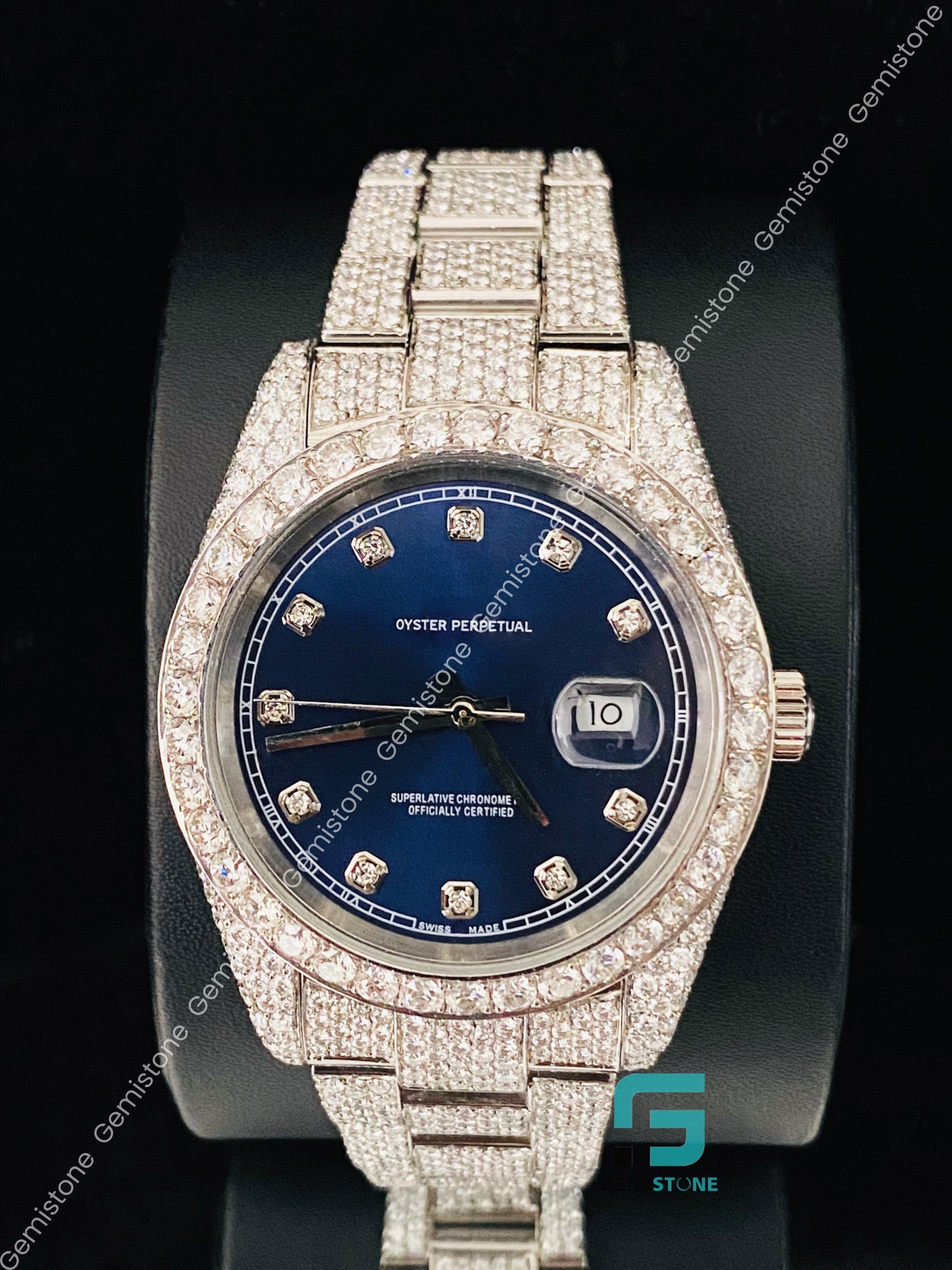 Stainless steel Moissanite Diamond Watchs