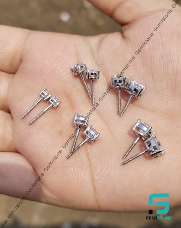 4mm/ 5mm/ 6mm/ 6.50mm/ 7mm Round Cut Moissanite Studs Earrings
