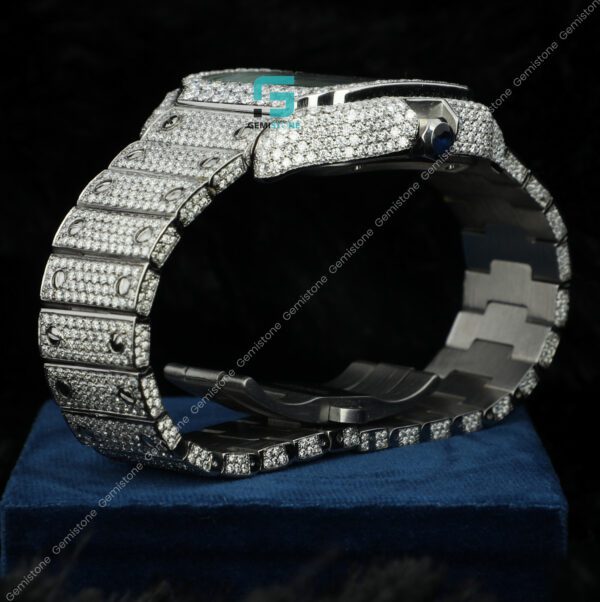 Fully Iced Out VVS Moissanite Diamond Bust Down Watch For Men