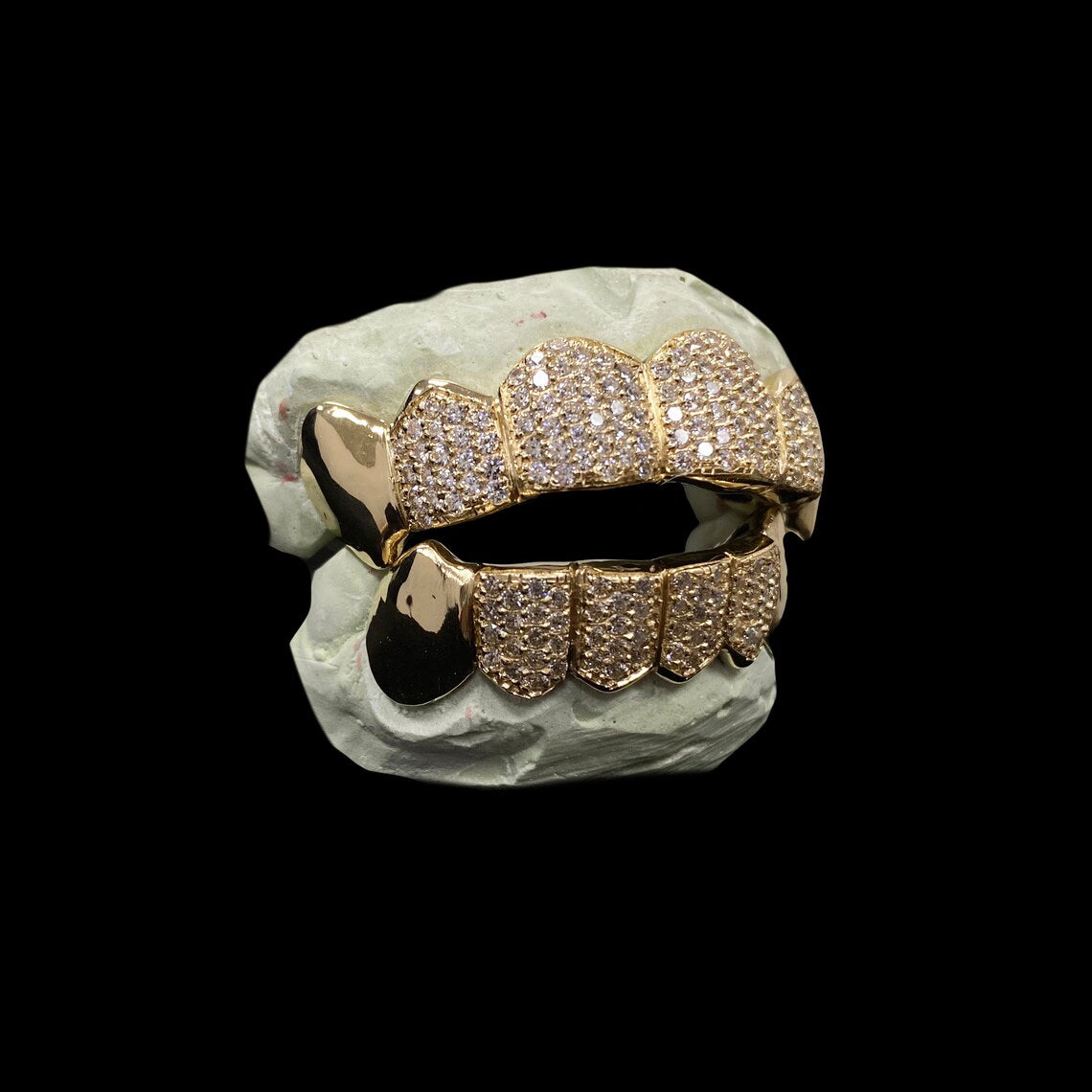Unique Style Custom 6 On 6 VVS Moissanite Hip Hop Grillz For Men
