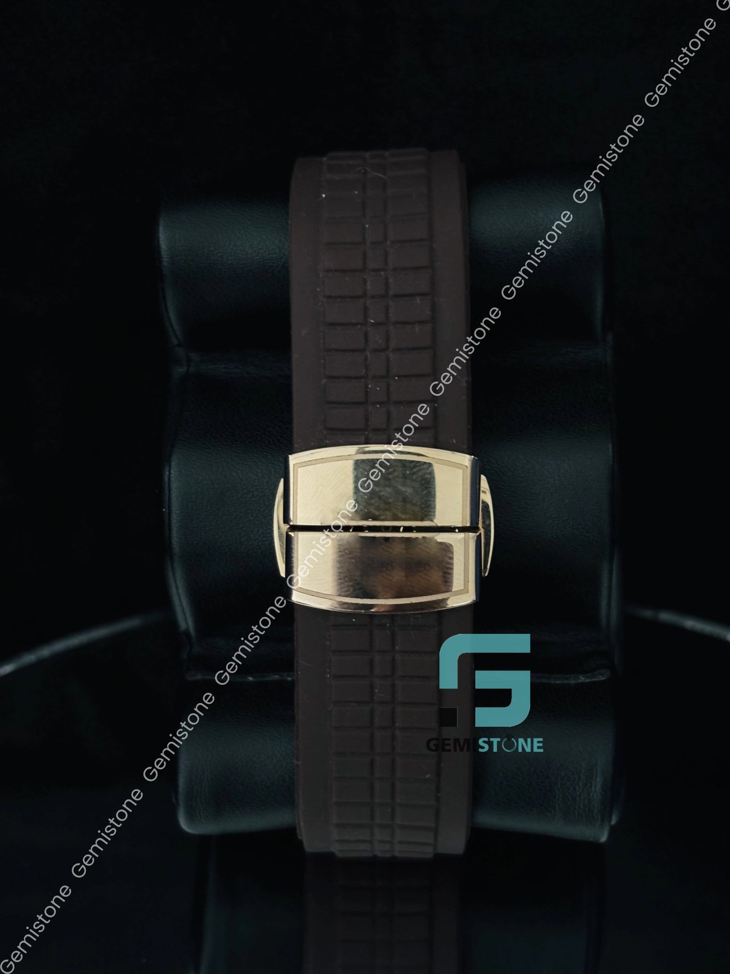 Tapisserie Pattern Dial Rappers Moissanite Watch