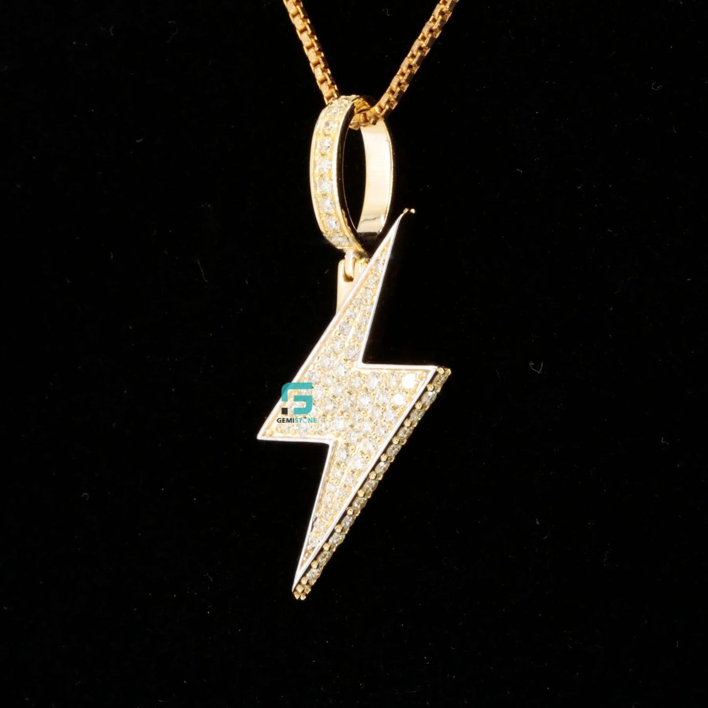 VVS Moissanite Micro Iced Lighting Blot Flash Pendant