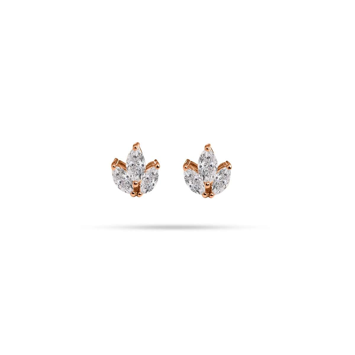 1 Carat Marquise Lotus Stud Earrings