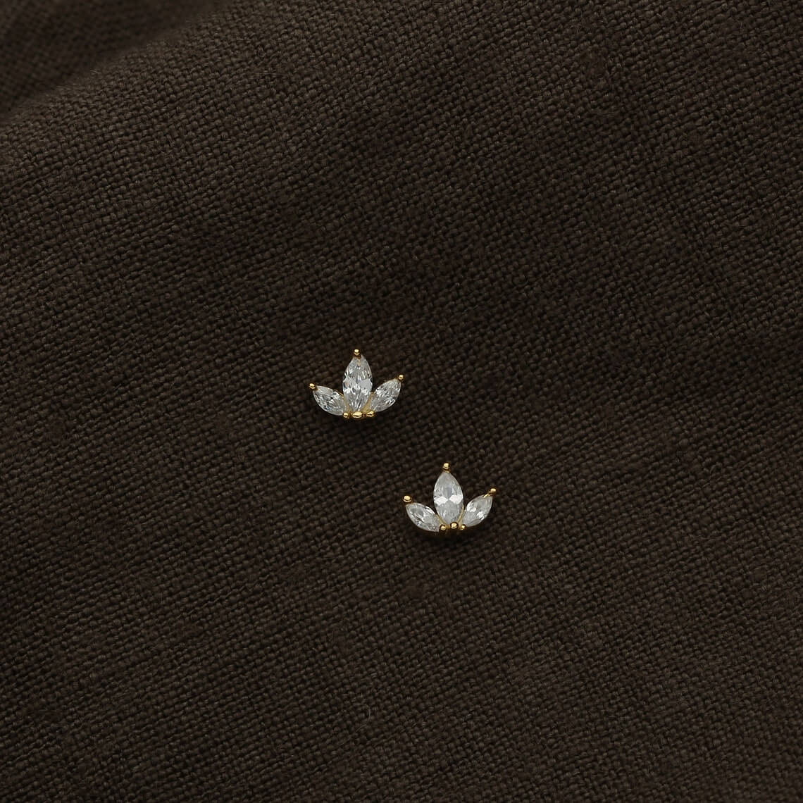 1 Carat Marquise Lotus Stud Earrings