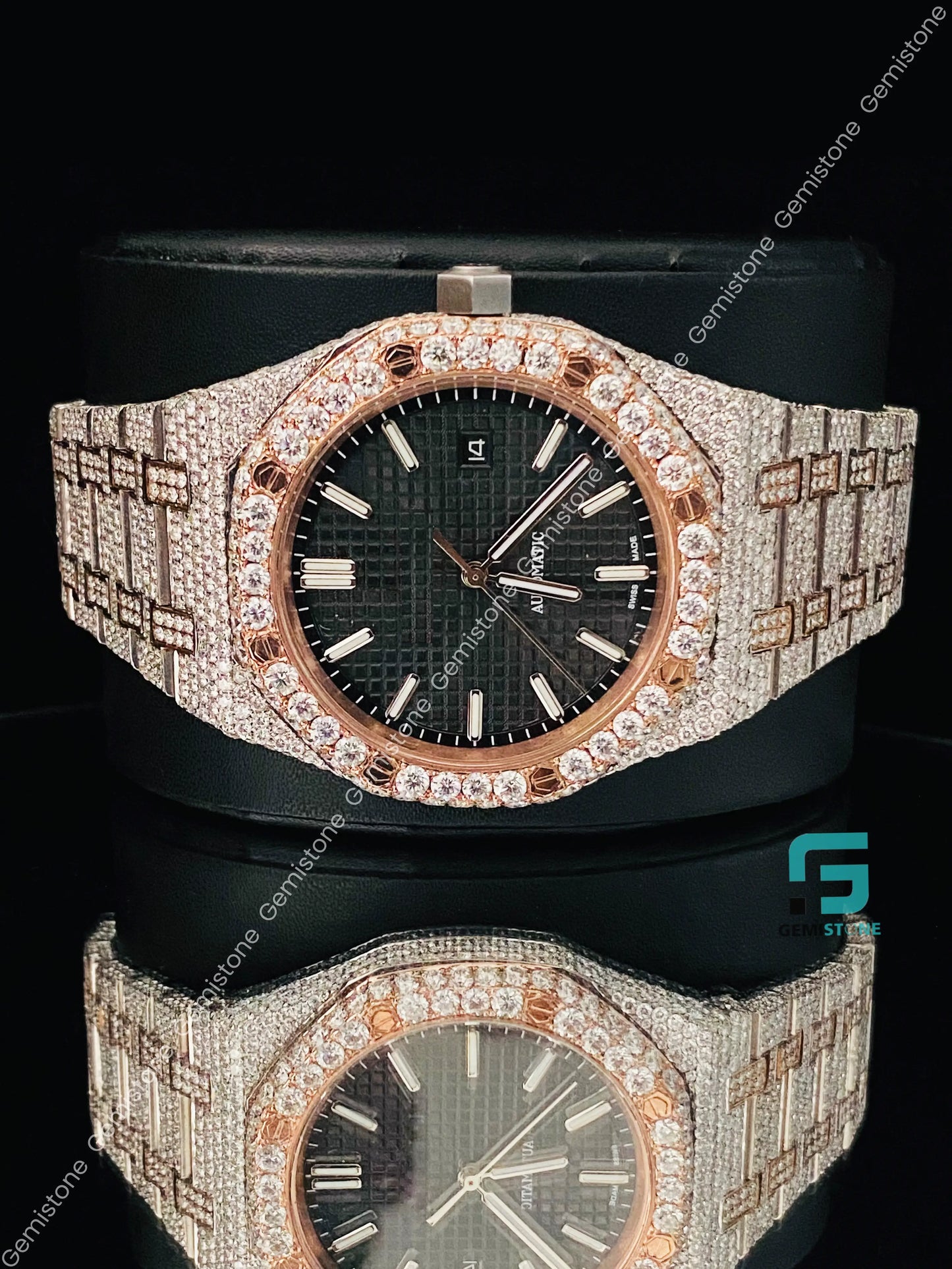 Two Tone Moissanite AP Watch For Men