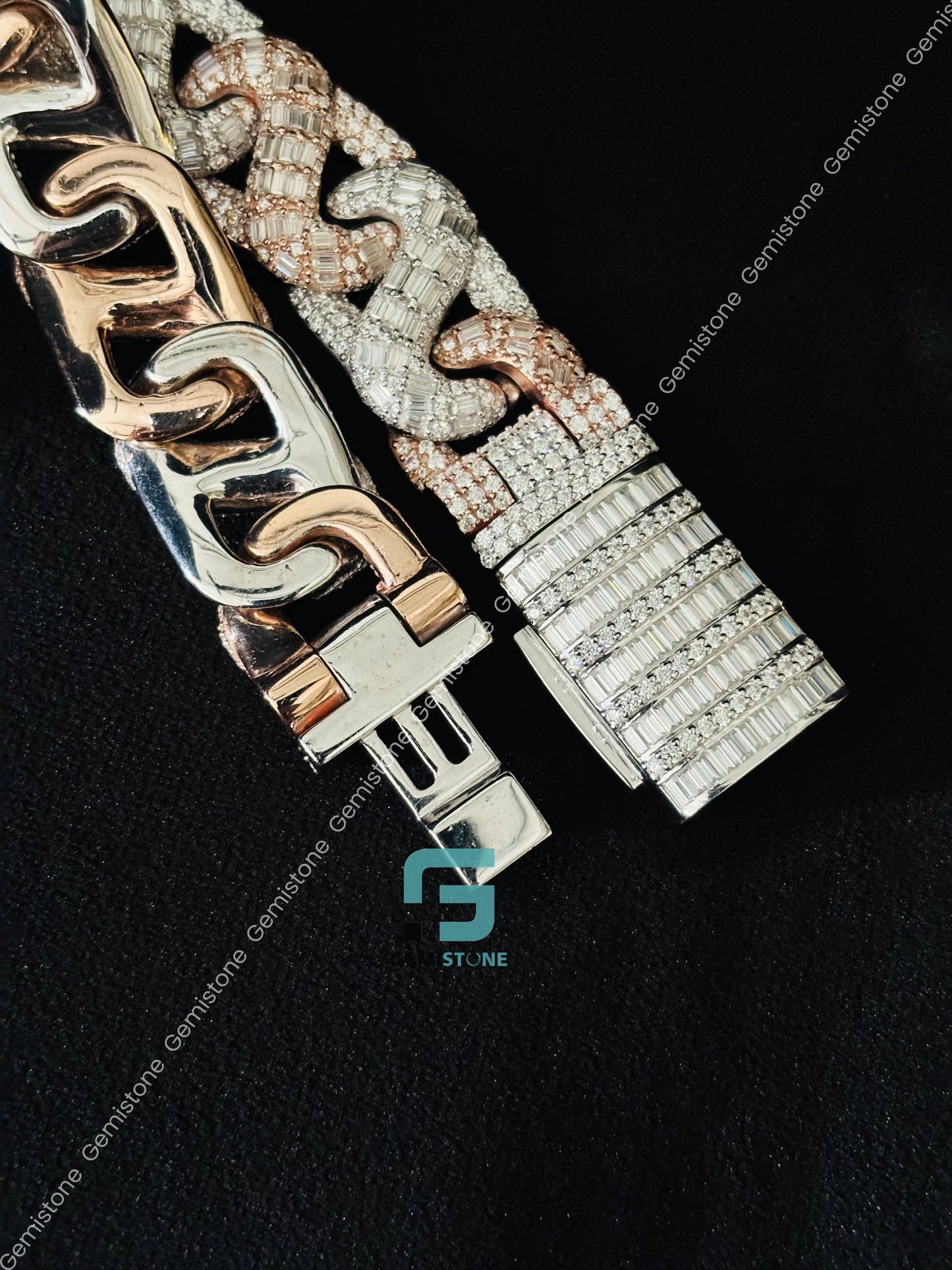 Two Tone 18MM Moissanite Bracelet