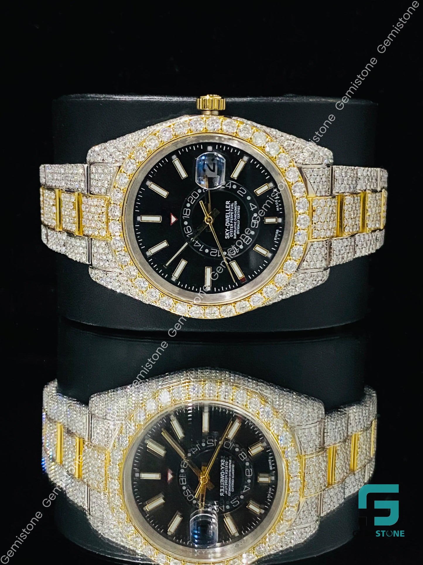 Two_Tone_Sky_Dewaller_Moissanite_Watch