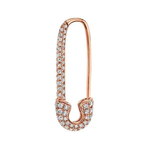 Unique Gold One Pair Safety Pin Earrings
