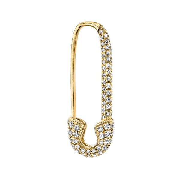 Unique Gold One Pair Safety Pin Earrings