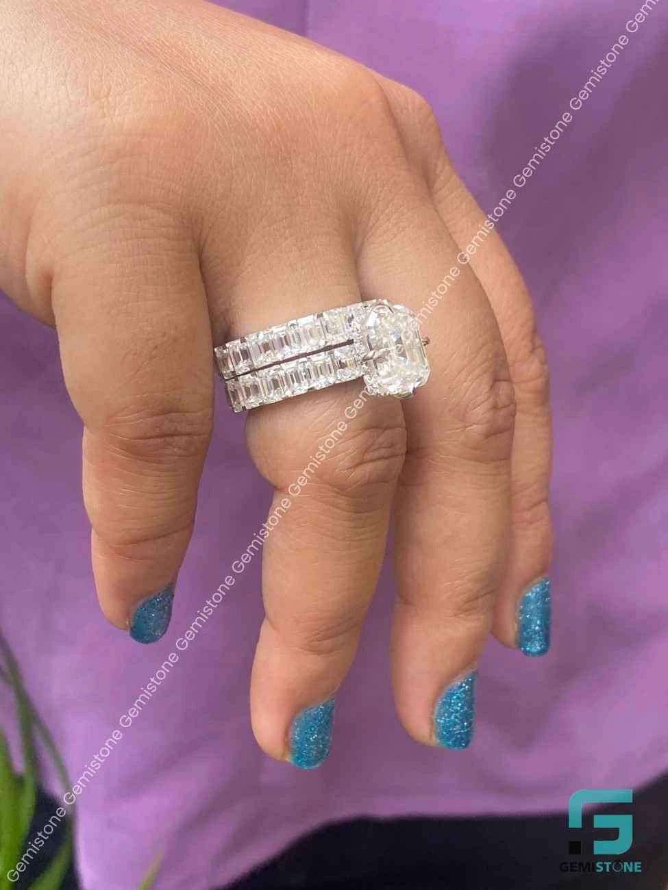 Unique Moissanite Bridal Set