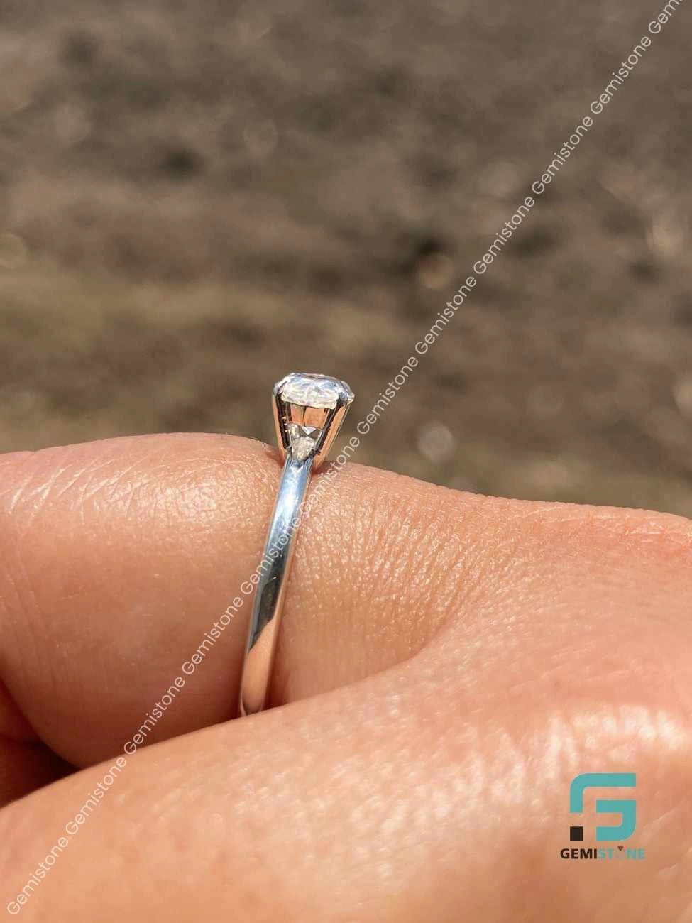 Unique Moissanite Engagement Ring