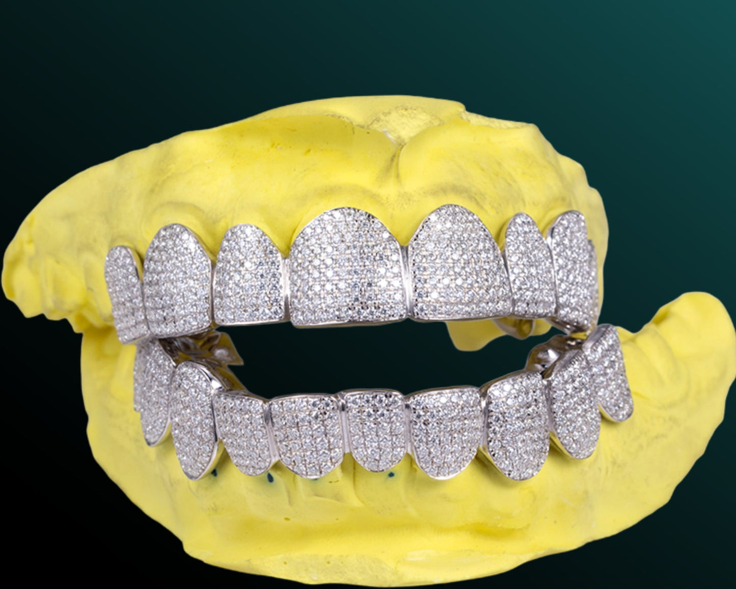 8 on 8 Iced Out VVS Moissanite Diamond Rapper Grillz