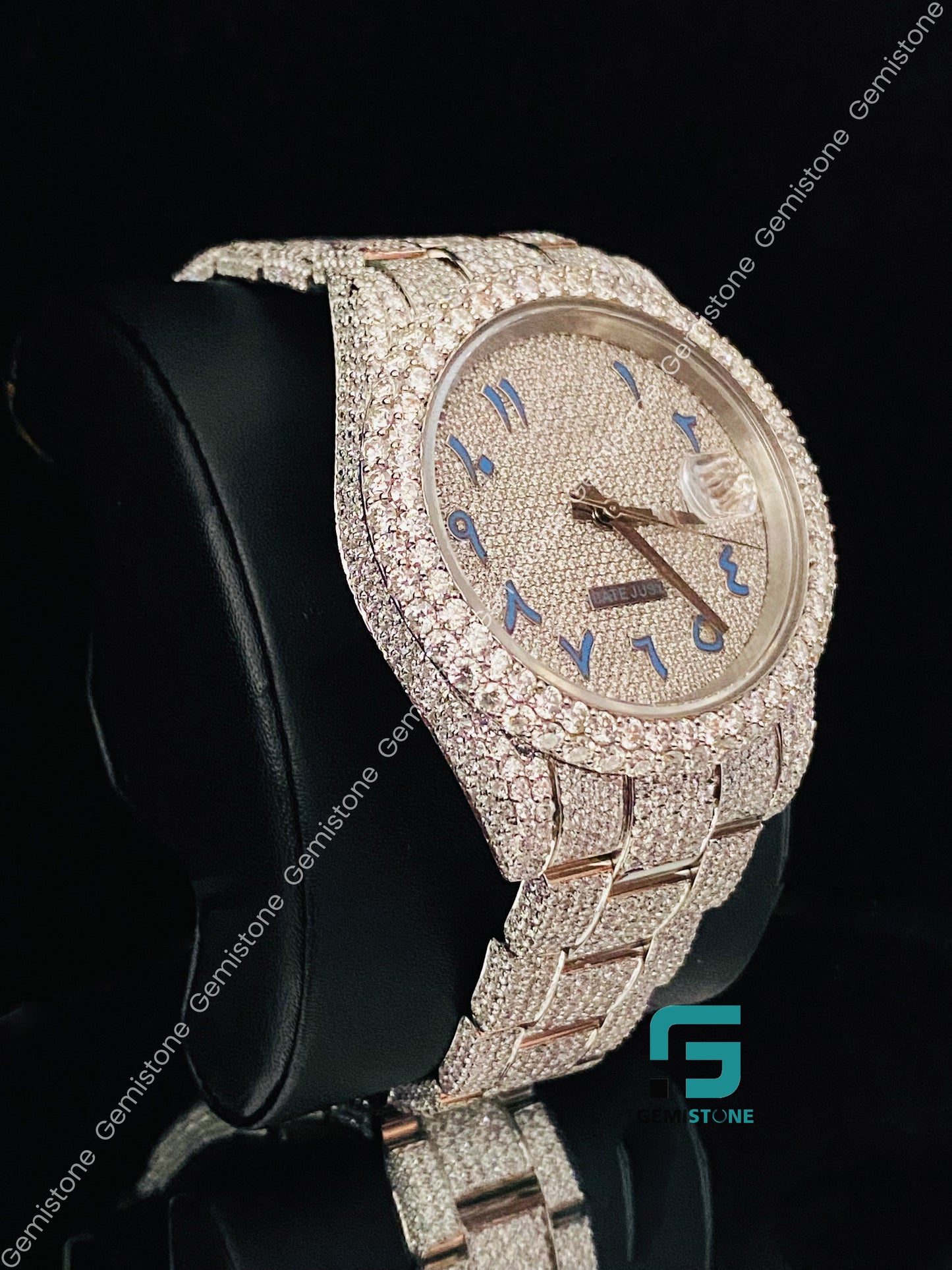 VVS Fully Studded Moissanite Watch for Men_s