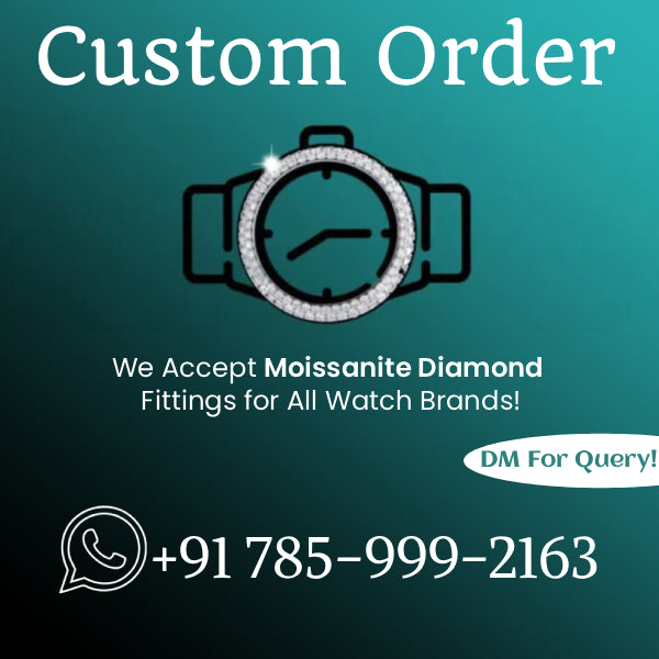 41MM Orange Bar Bust Down Moissanite Automatic Watch