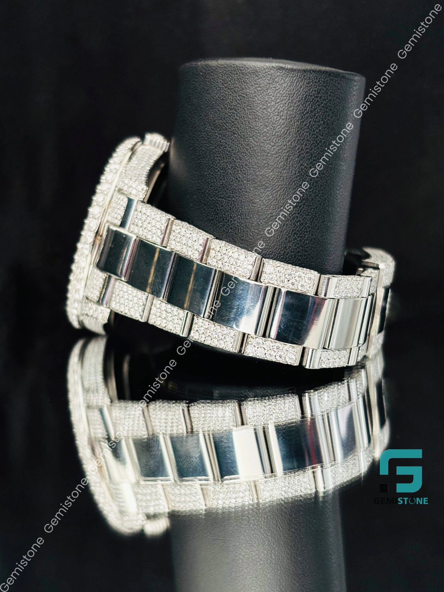 White Dial Moissanite Watch