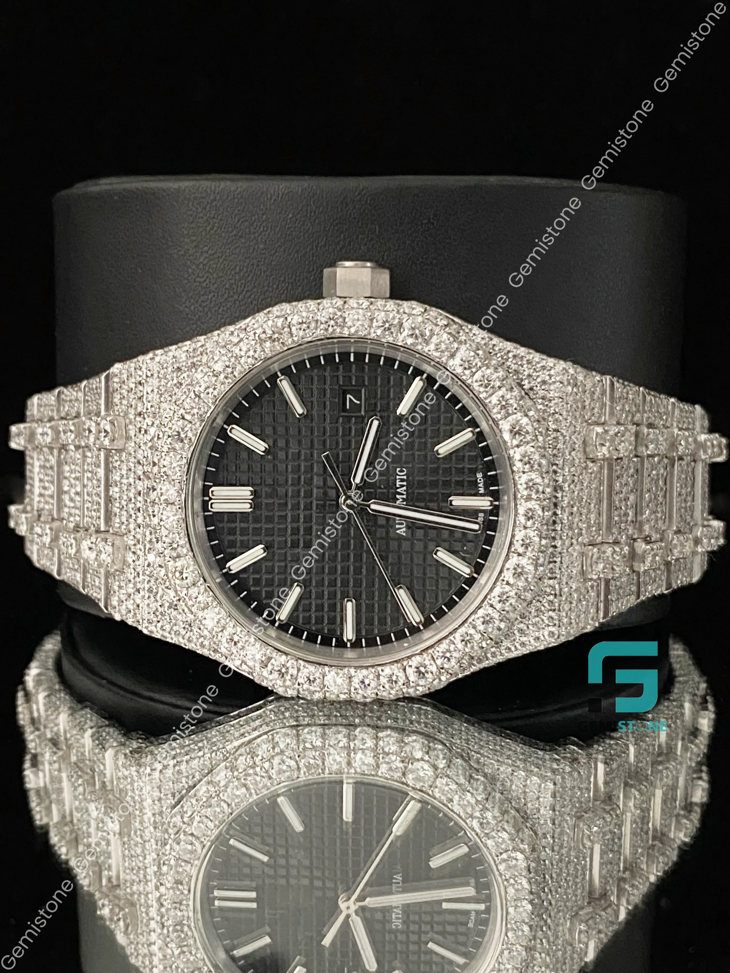 White Dial Moissanite Watch for Men
