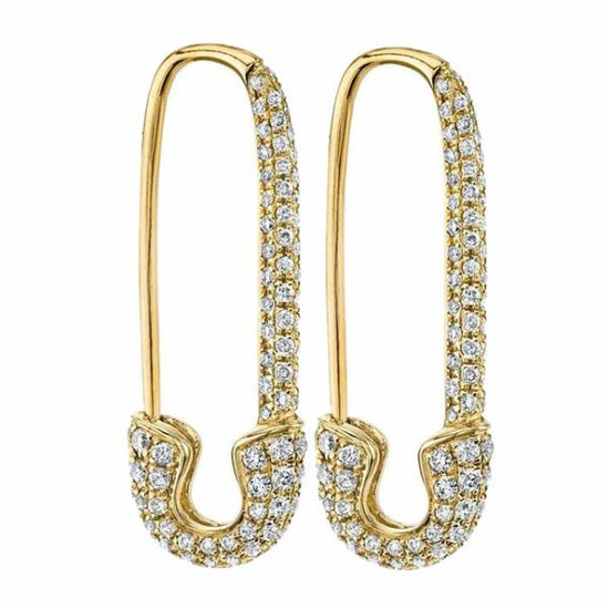 Unique Gold One Pair Safety Pin Earrings Unique Gold One Pair Safety Pin Earrings
