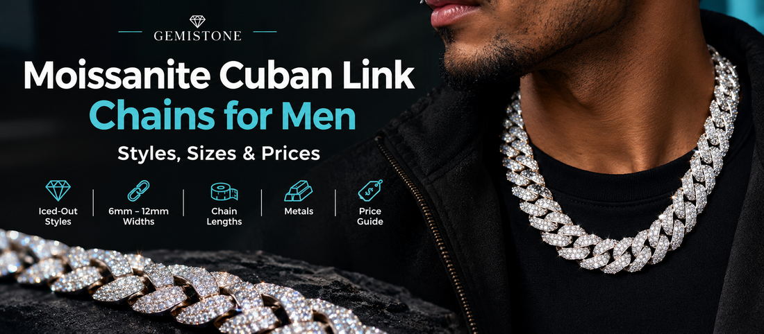 Best Moissanite Cuban Link Chains for Men Styles, Sizes & Prices