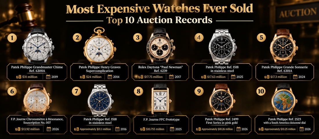 Most Expensive Watches Ever Sold Top 10 Auction Records