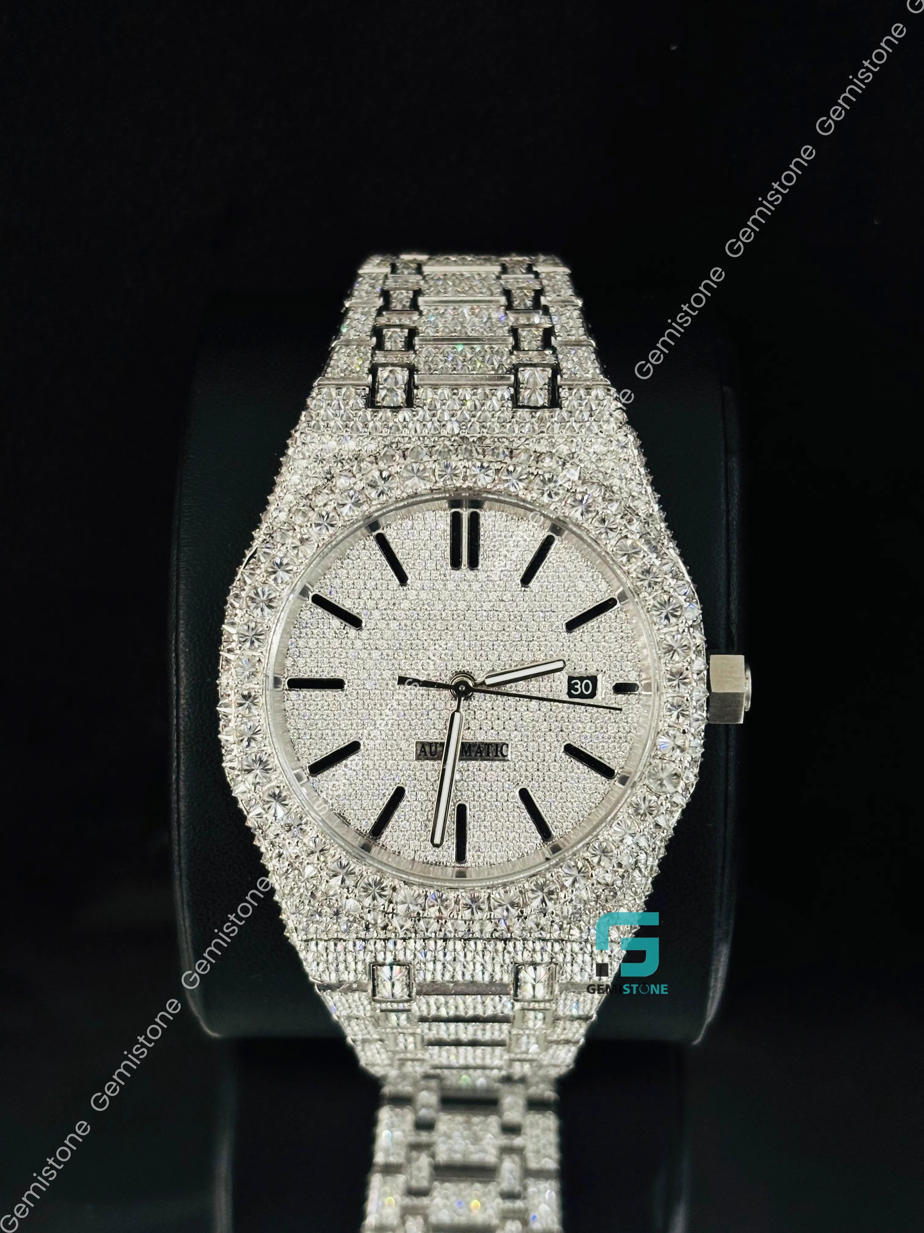 AP Moissanite Hip Hop Fully Studded Watch For Men