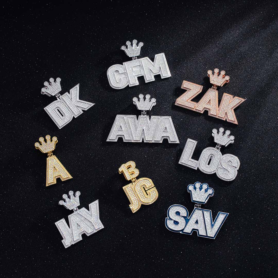 Moissanite Letter Pendent