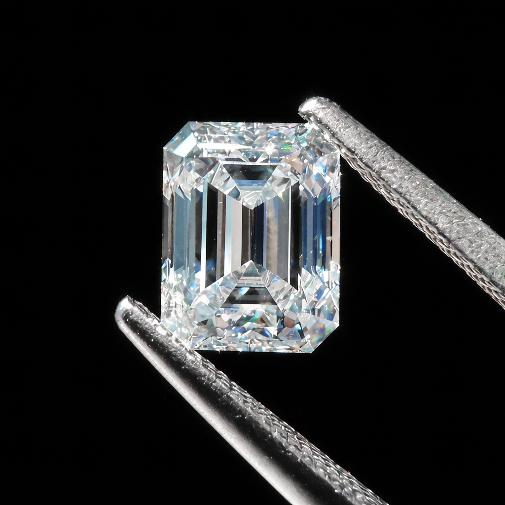 Emerald cut Loose Moissanite