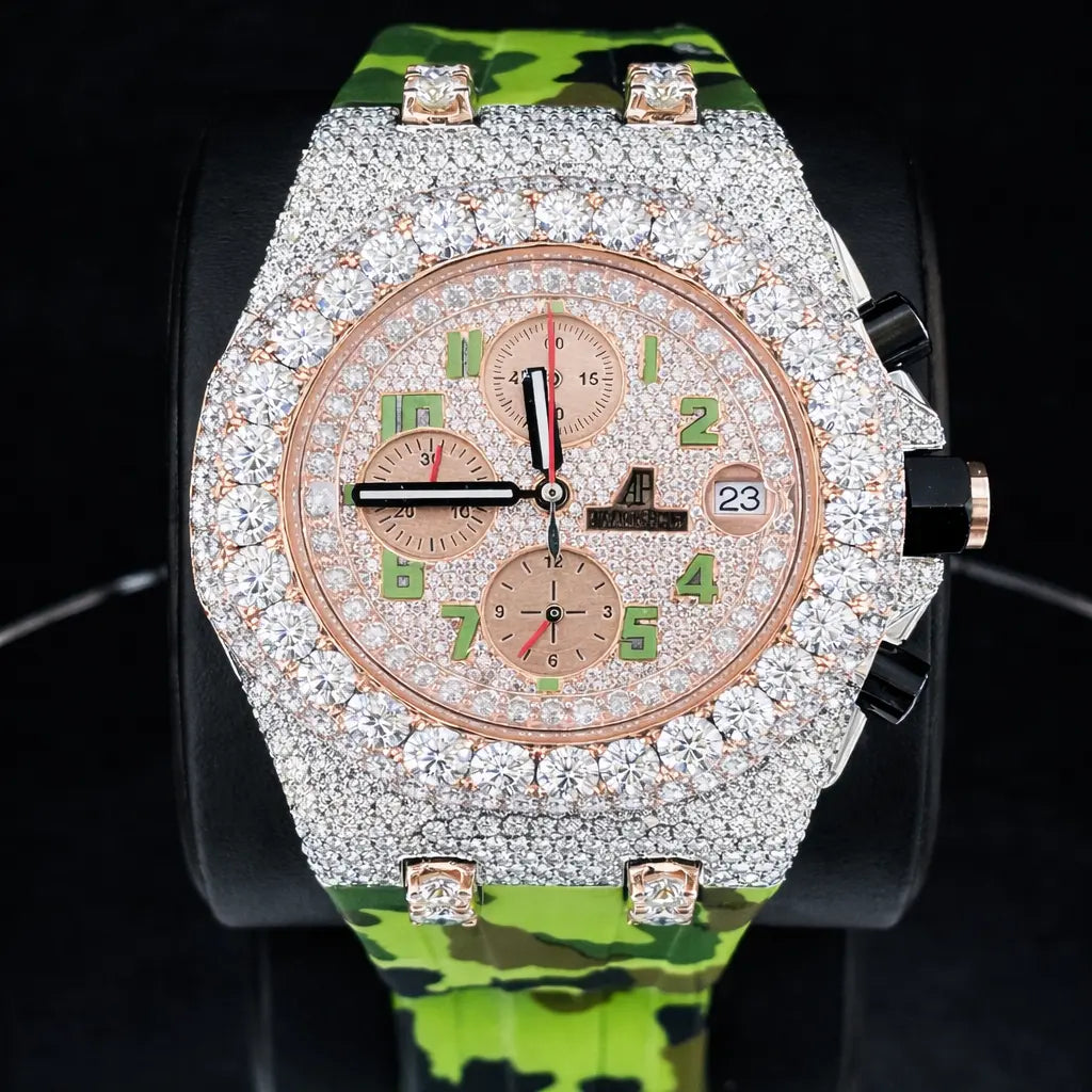 Multi Chronograph Moissanite watch