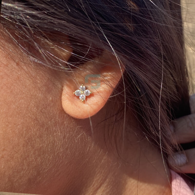 Moissanite Diamond Stud Earrings